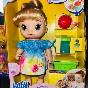 Baby Alive Baby Doll with Colorful Dress / 9 Accessories Included